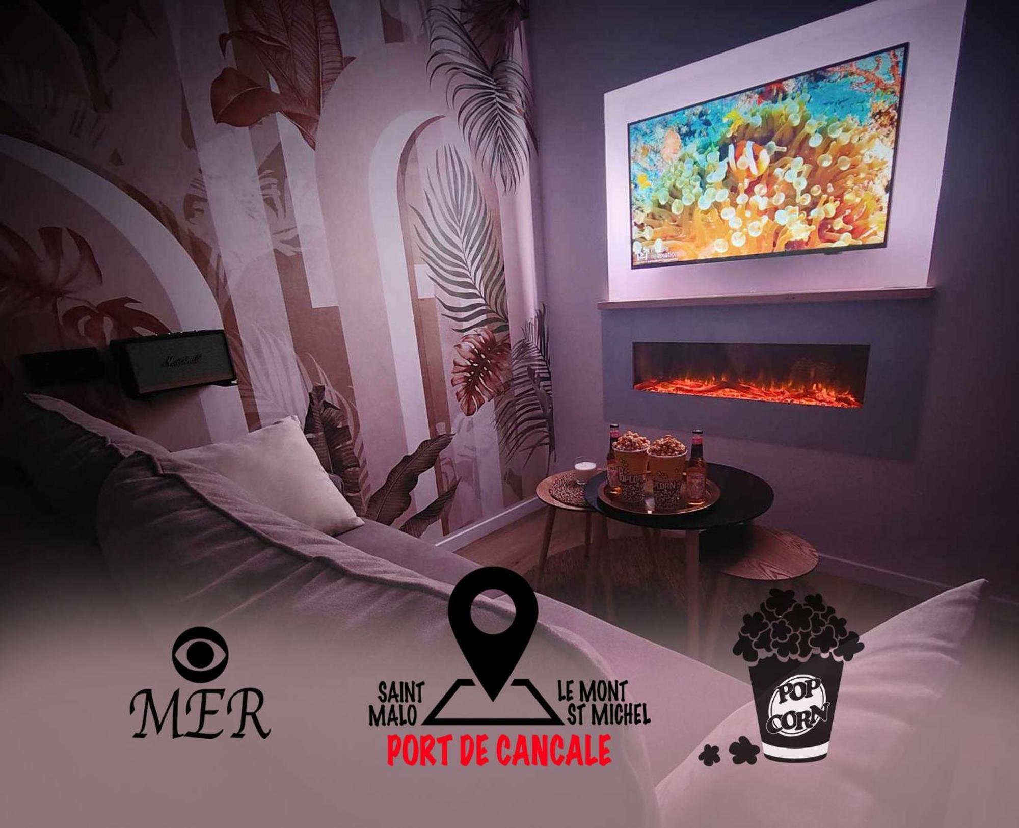La Merveille By Mrodbnb - Neuf - Vue - 25m & Resto - Cine - Cheminee - Popcorn * Cancale